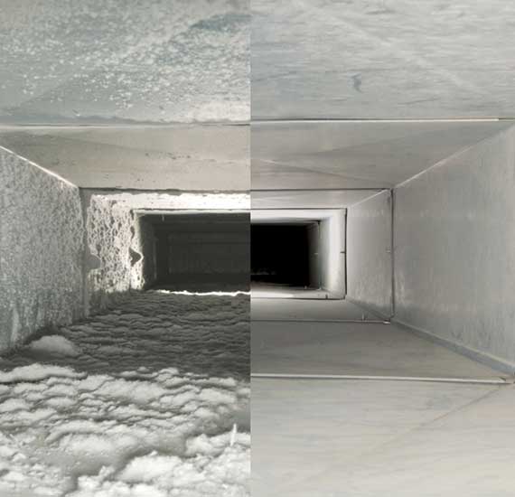 dryer vent cleaning before and after